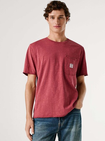 T-Shirt 'SUNDAY' Pepe Jeans en rouge : devant