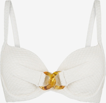 LingaDore T-shirt Bikini Top in Beige: front