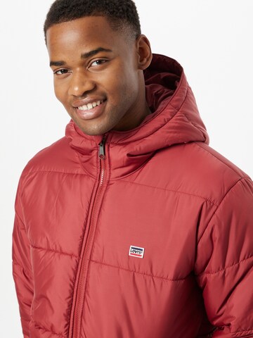 LEVI'S ® Between-season jacket 'Telegraph Hood Shrt Jkt' in Red