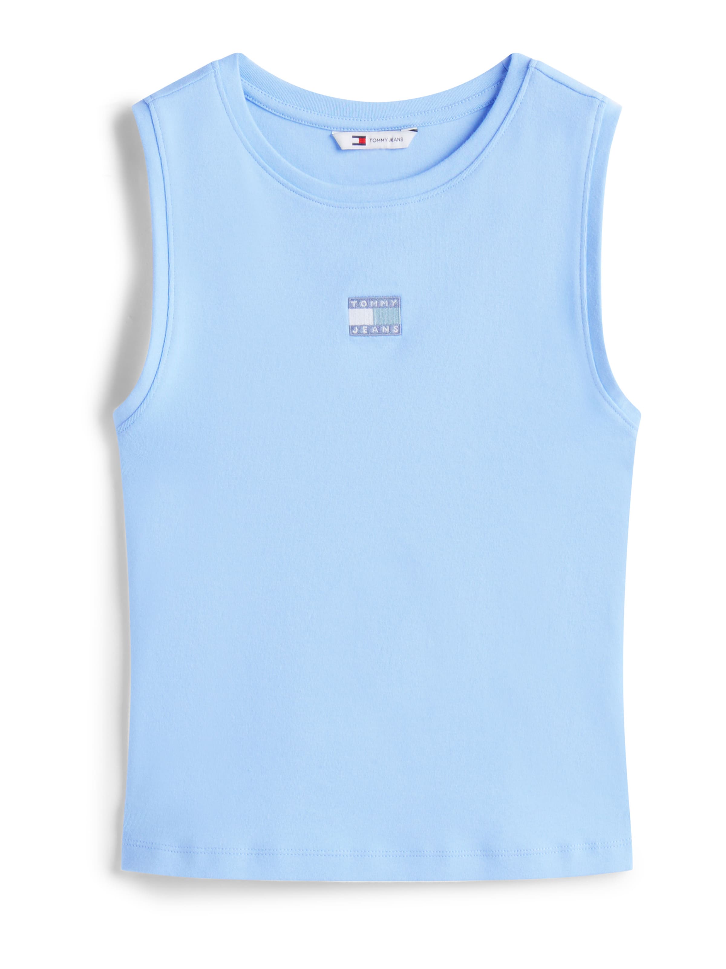 Tommy Jeans Top – modrá: přední strana