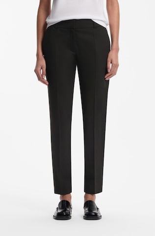 HUGO Slimfit Broek 'Hetana' in Zwart: voorkant
