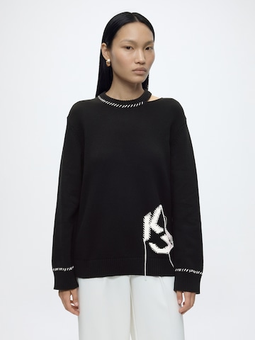 Pulover de la KARL LAGERFELD JEANS pe negru: față