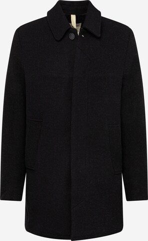 Brixtol Textiles Between-Seasons Coat in Black: front