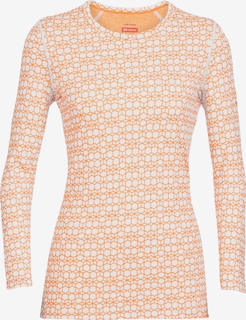 ICEBREAKER - Base Layer 'Alpine Geo' em laranja: frente