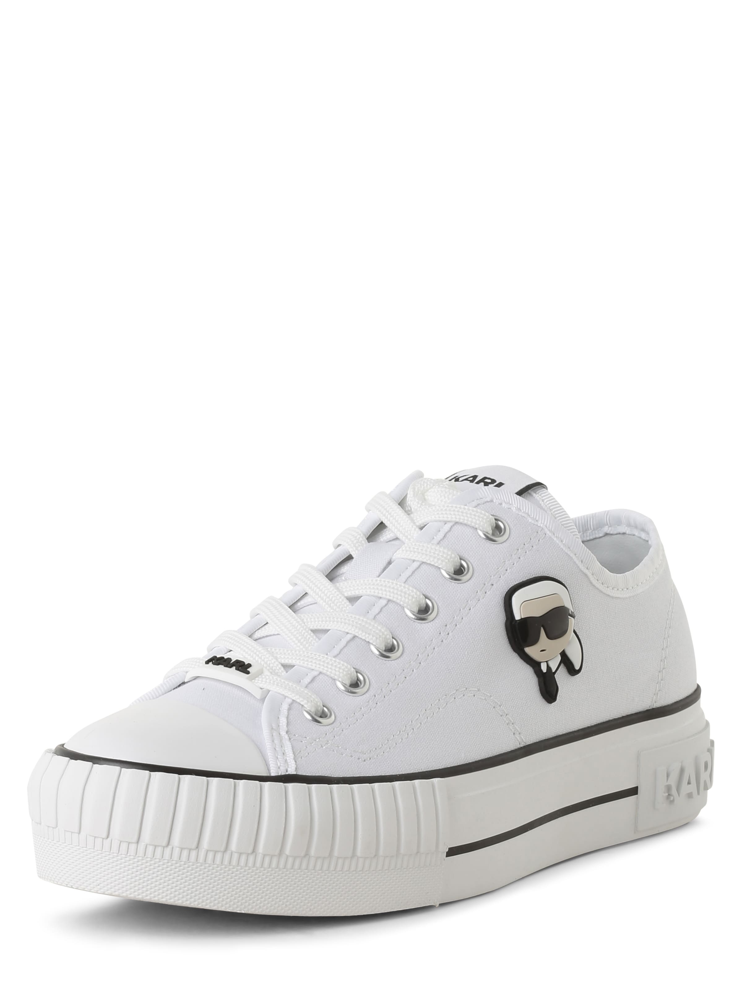 balts Karl Lagerfeld Zemie brīvā laika apavi: no priekšpuses