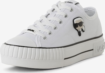 Karl Lagerfeld Låg sneaker i vit: framsida