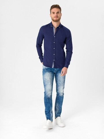 Moxx Paris Regular Fit Hemd in Blau