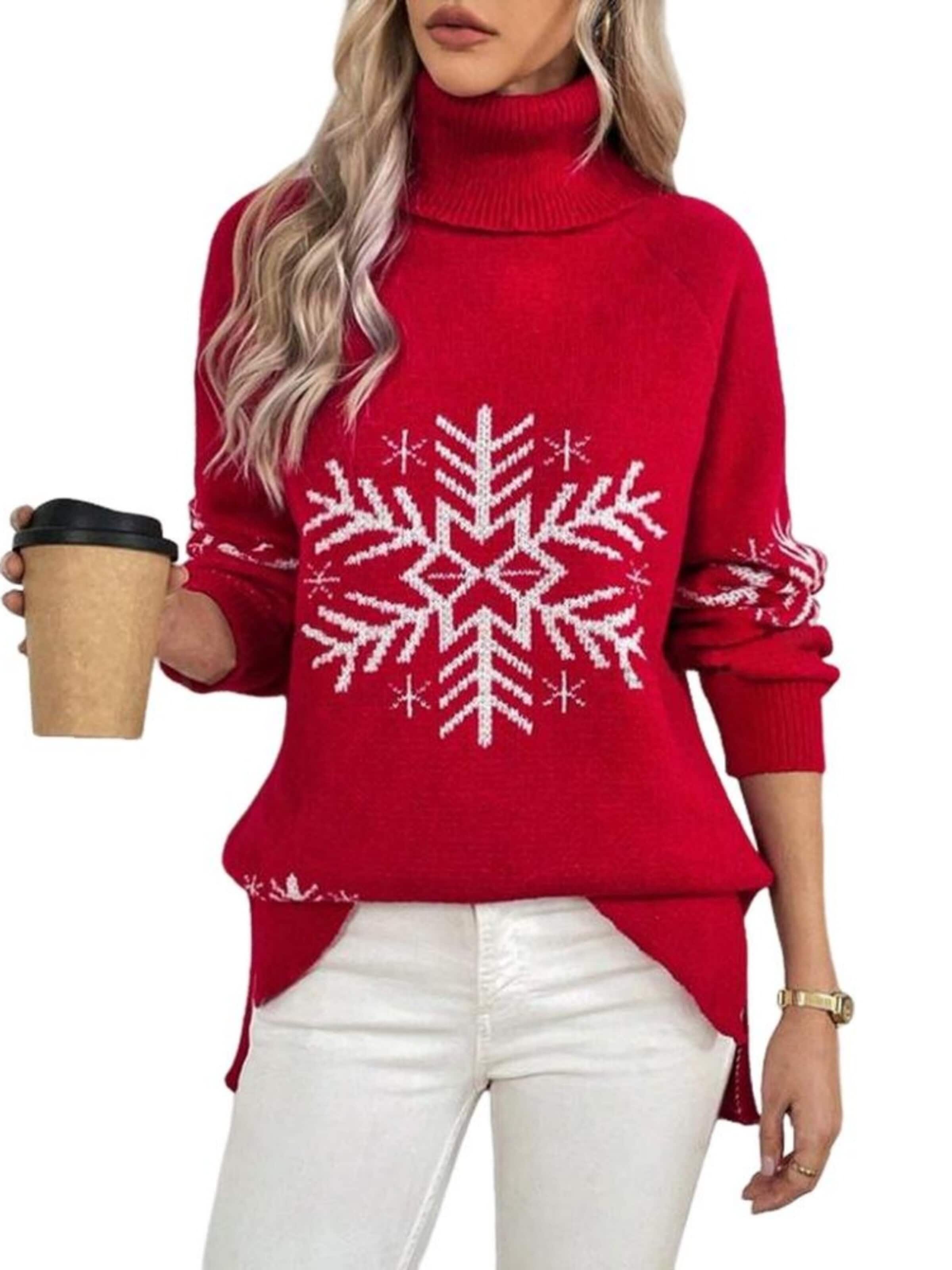 Yesfashion Sweater in Red