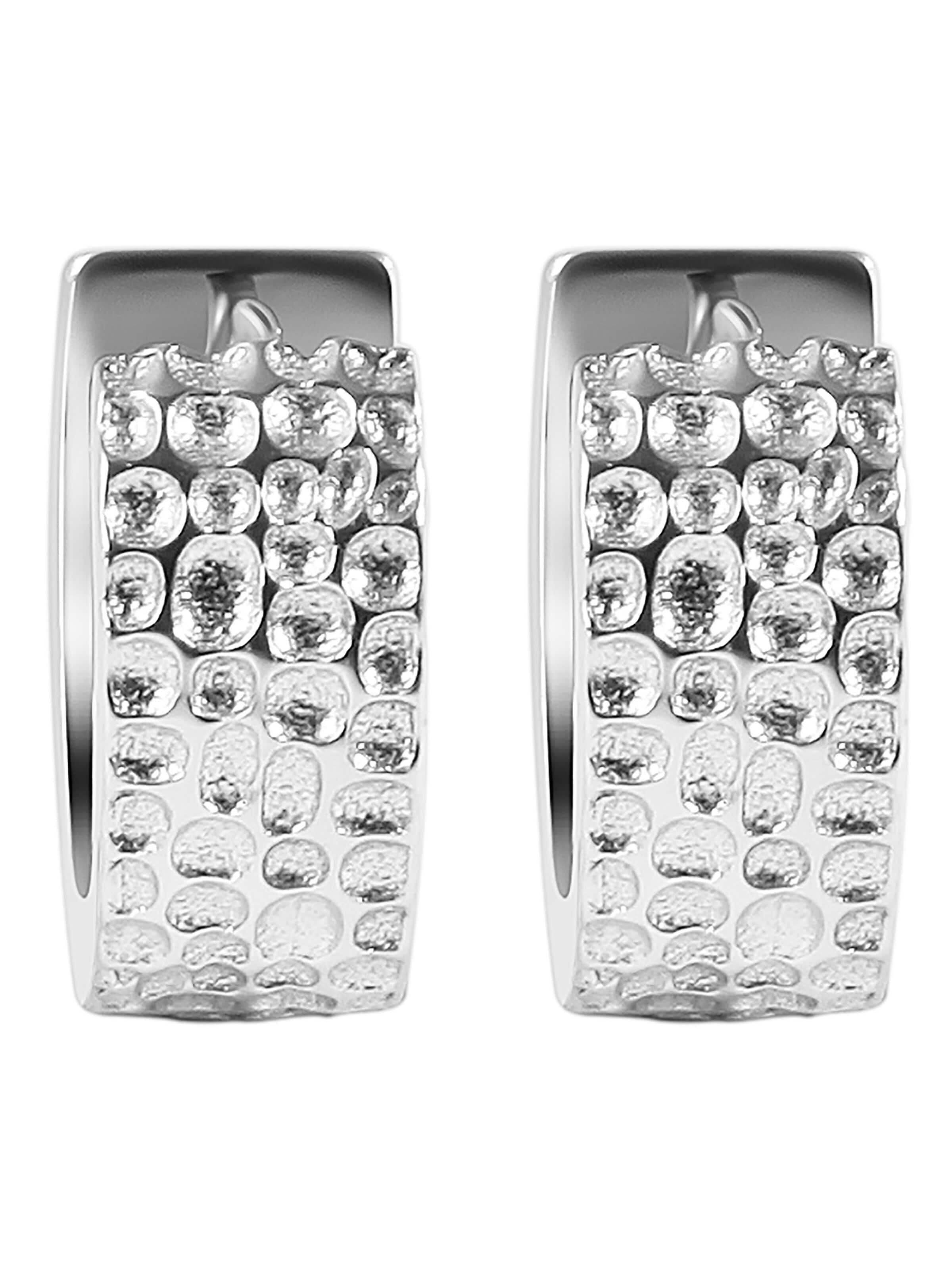 Akzent Earrings '"Adelais" aus 925 Sterlingsilber, rhodiniert, langlebig' in Silver: front