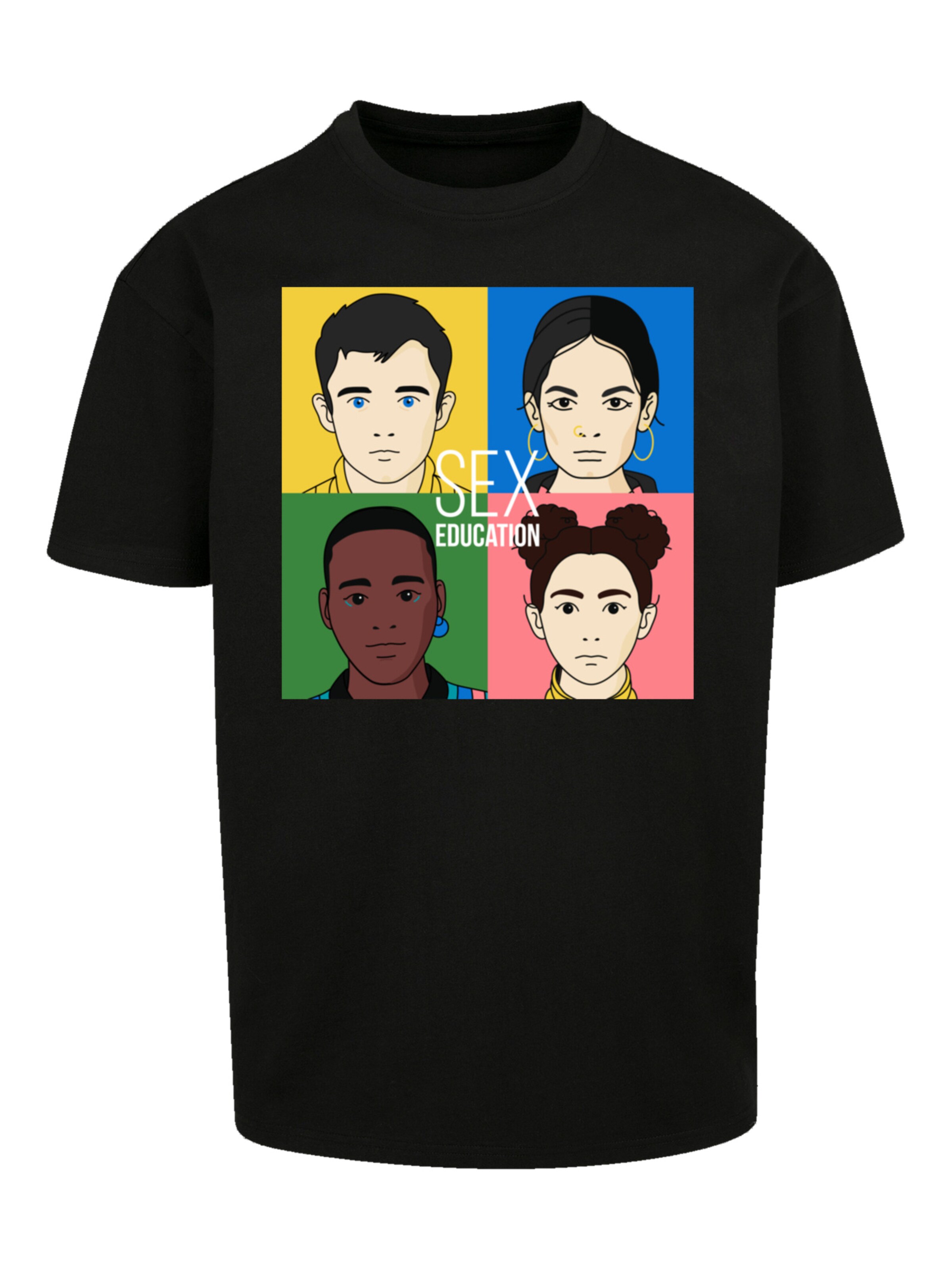 T-Shirt 'Sex Education Netflix TV Series' F4NT4STIC en noir : devant