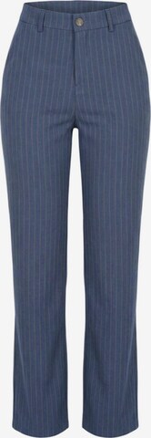 I AM Wide leg Trousers with creases 'Pantaloni Gessati 95108' in Blue: front