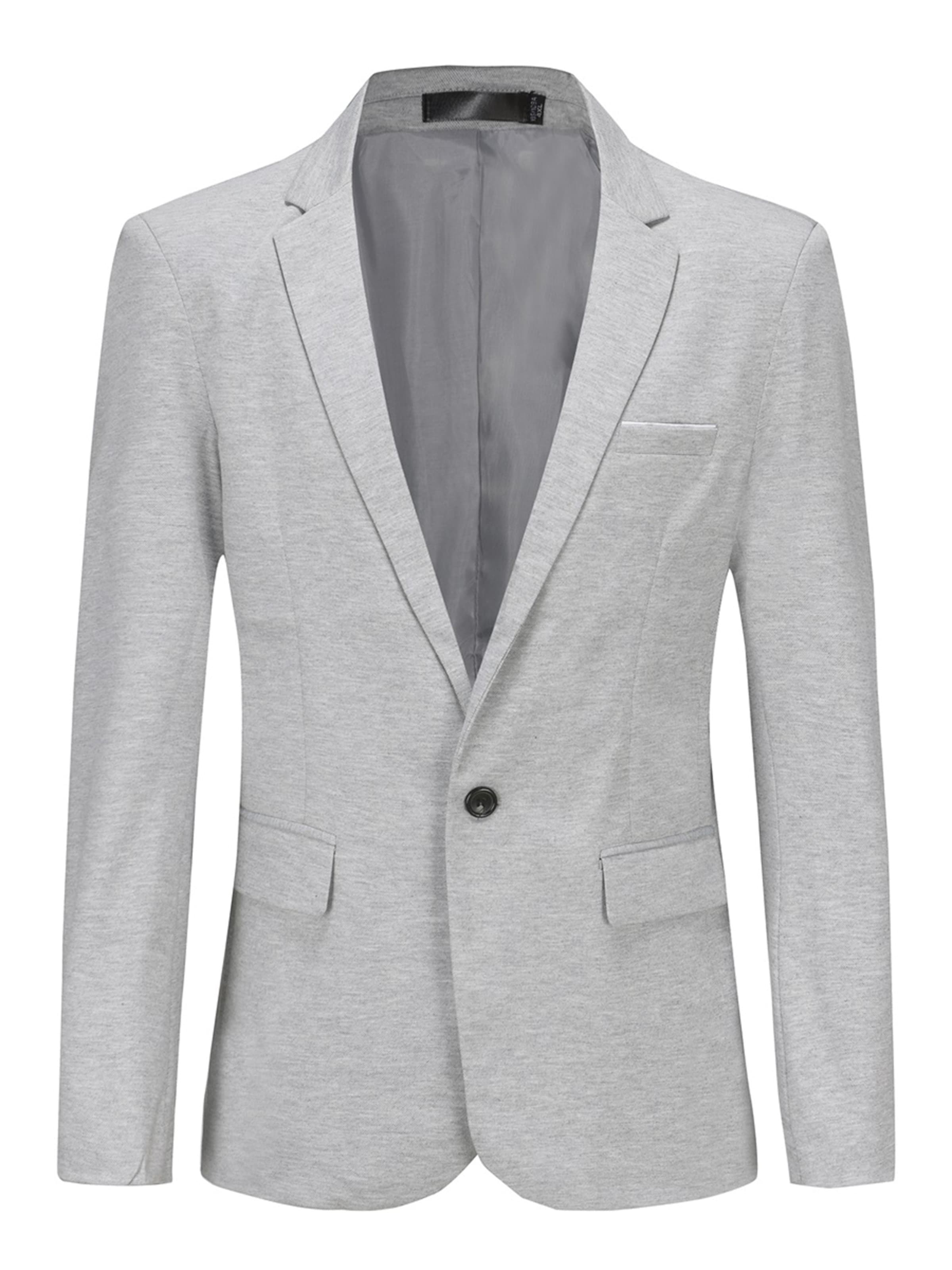 Youthup Slim Fit Sakko‌‌‌ in Grau: Vorderseite