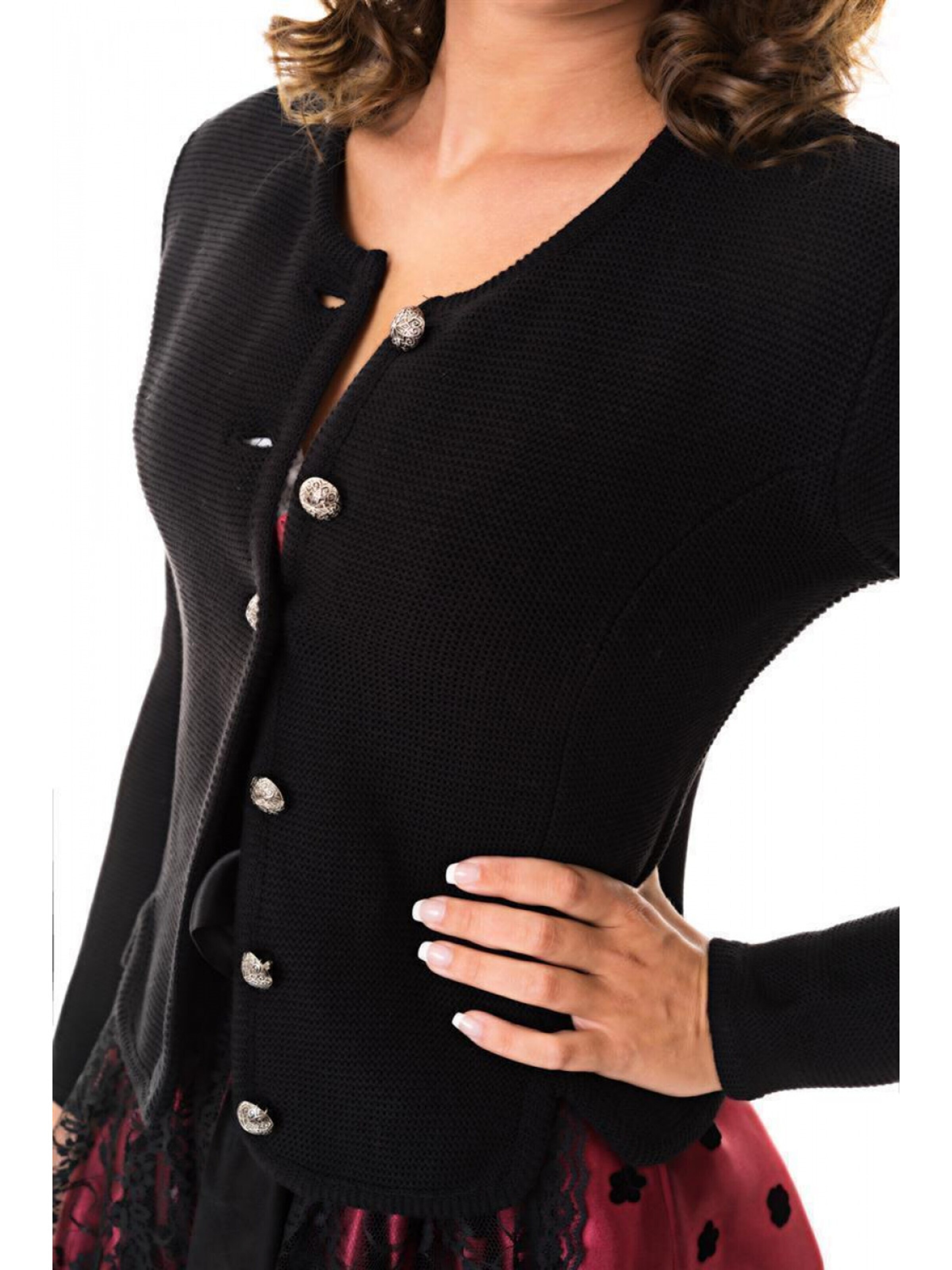 Trachtl Strickjanker 'JACKE TRACHTENJACKE (ORIGINAL TRACHTL)'‌‌‌‌‌‌‌‌‌‌ in Schwarz