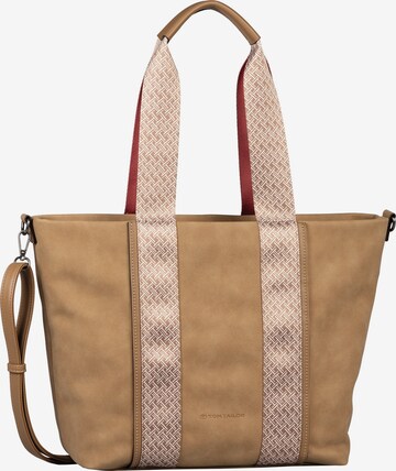 TOM TAILOR Shopper in Brown: front