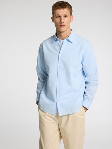 SELECTED HOMME Regular fit Overhemd 'Seersucker' in Blauw