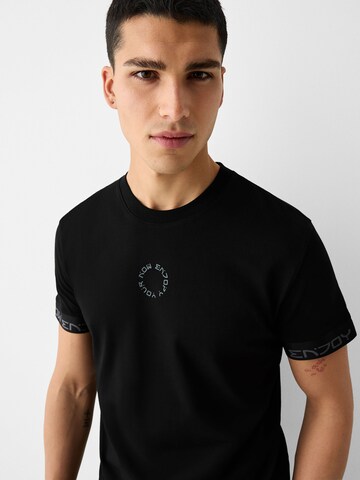 T-Shirt Bershka en noir