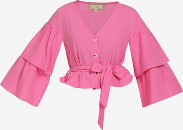 MYMO Blouse in Roze: voorkant