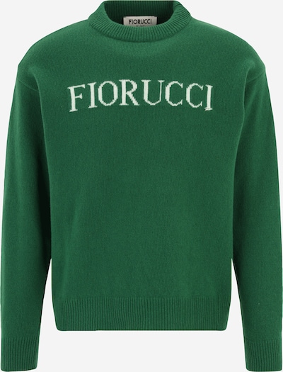 Fiorucci Trui 'Heritage' in de kleur Groen / Wit, Productweergave