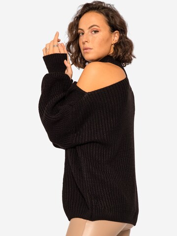 SASSYCLASSY Sweter oversize w kolorze czarny