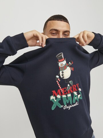 JACK & JONES Sweatshirt 'X-Mas' i blå