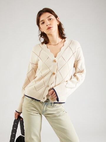 VILA Knit cardigan 'Nuna' in Beige: front