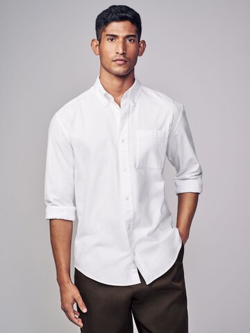 Next Regular fit Button Up Shirt in White: front