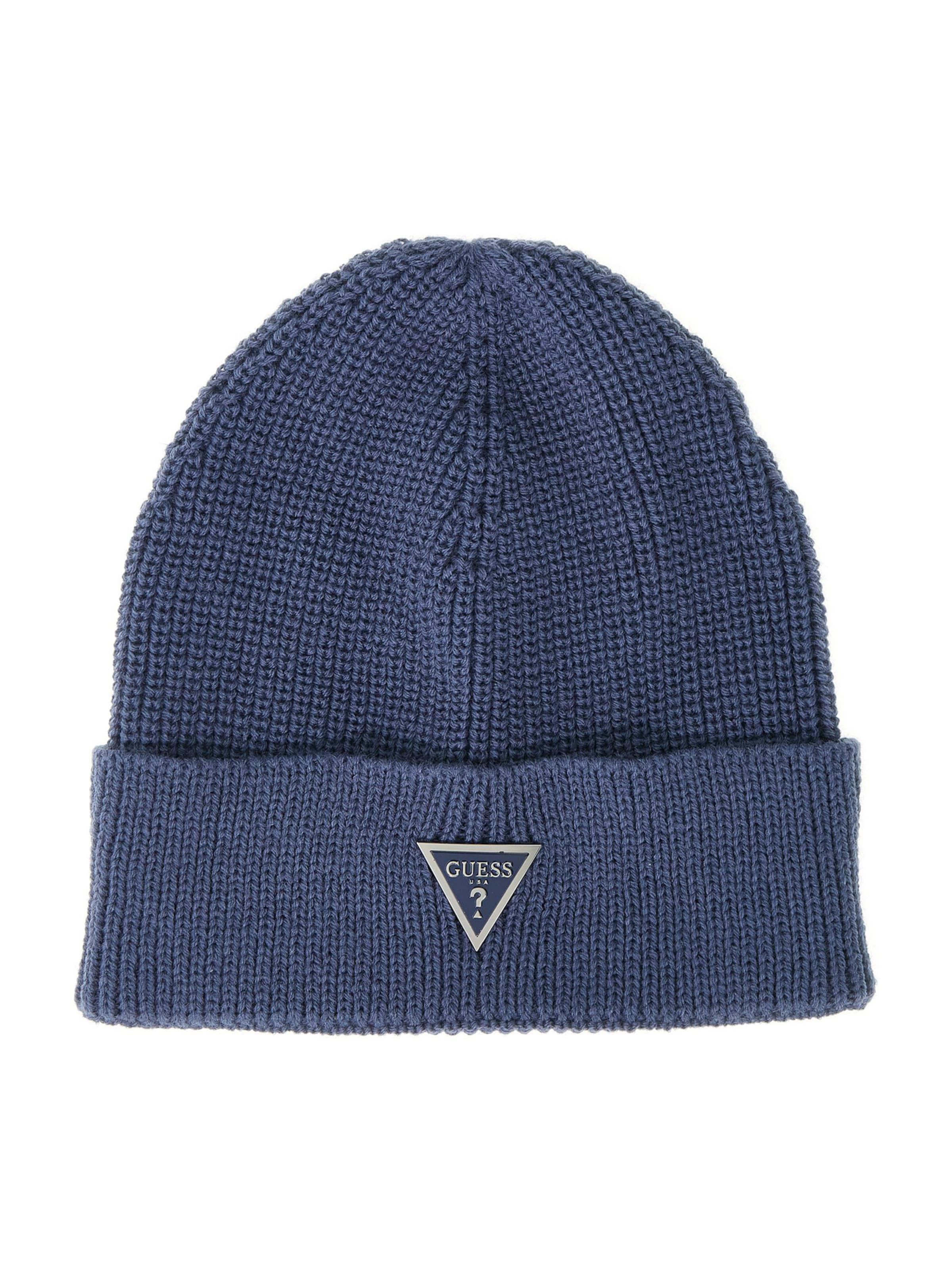 GUESS Шапка в Синий: спереди