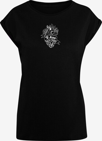 Merchcode Shirt 'Kahlo - Te Amo' in Zwart: voorkant