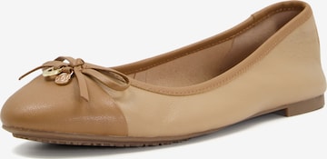 Dune LONDON Ballerina 'HALLO' värissä beige: edessä