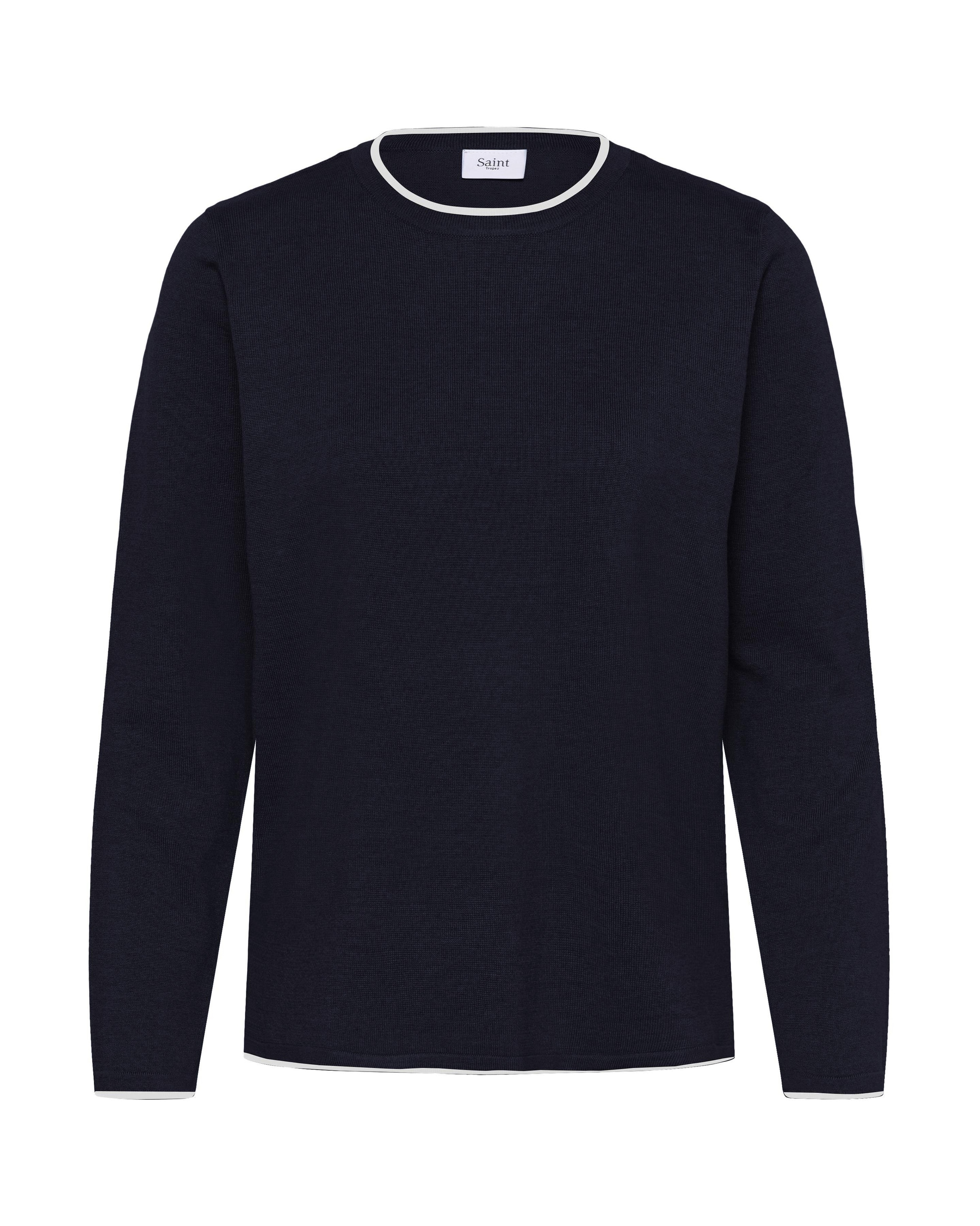 SAINT TROPEZ Sweater 'Mila' in L in Night blue / White, Item view