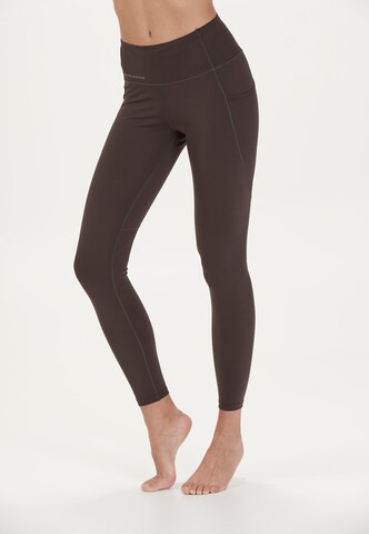 ENDURANCE Regular Workout Pants 'Tather' in Brown: front
