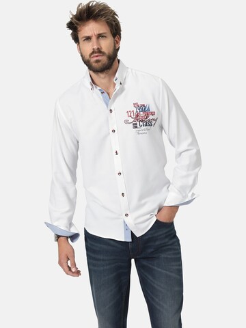 BABISTA Regular fit Button Up Shirt ' Lucidoro ' in White: front