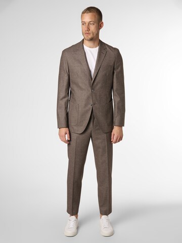 BOSS Black Slimfit Anzug 'Jaye' in Braun