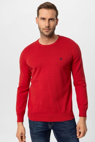 DENIM CULTURE PULLOVER ' NEROLI ' in Rot: predná strana