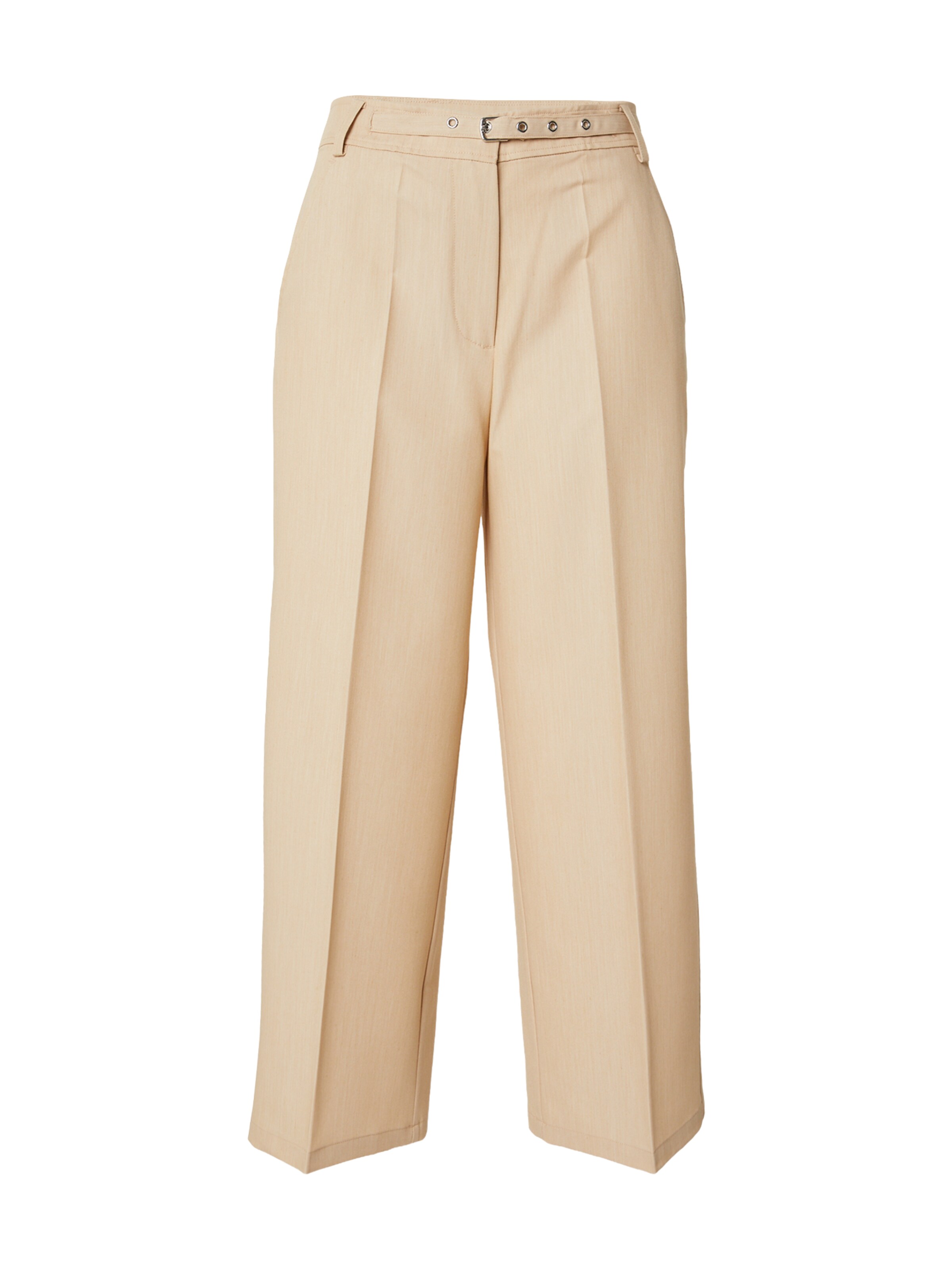 ABOUT YOU Wide leg Pressveckad byxa 'Antonina' i beige
