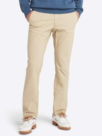 TIMBERLAND Slimfit Chinobyxa i beige: framsida