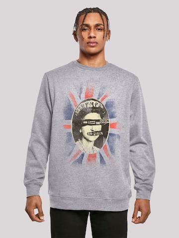 Sweat-shirt 'Sex Pistols God Save The Queen' F4NT4STIC en gris : devant