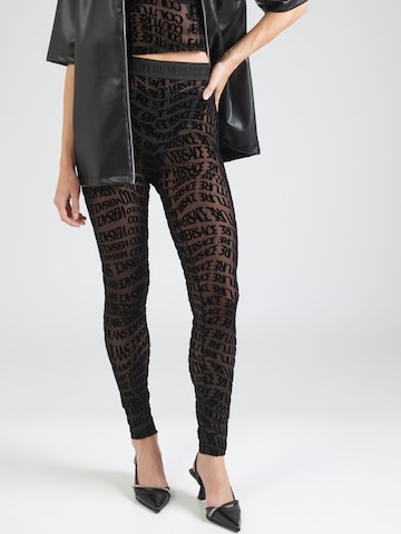 Versace Jeans Couture Skinny Fit Панталон в черно: отпред