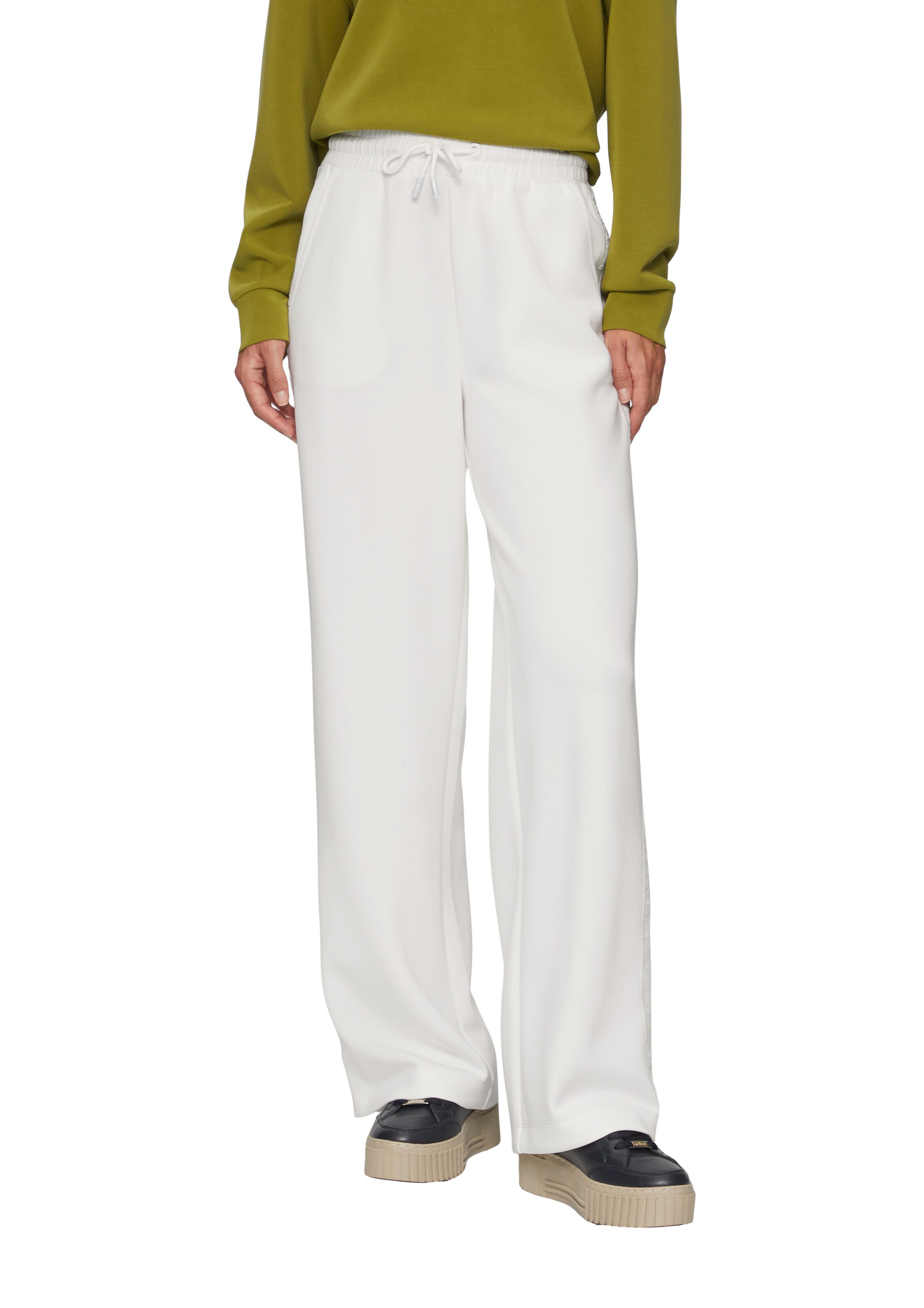 s.Oliver Wide Leg Hose in Weiß: Vorderseite