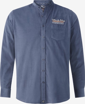 Jan Vanderstorm Comfort fit Button Up Shirt ' Storven ' in Blue: front