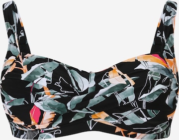 Swim by Zizzi T-shirt Bikinitop 'Stella' in Zwart: voorkant