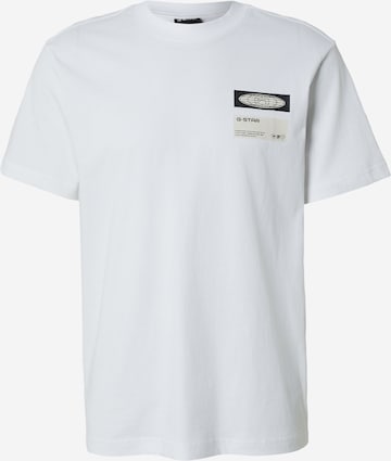 G-STAR Shirt 'Box Globe' in White: front