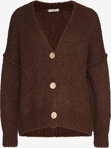 Decay Knit Cardigan in Brown: front