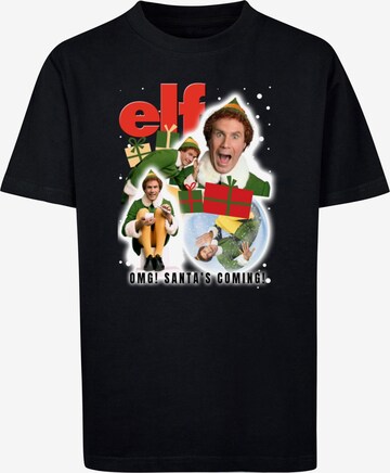 ABSOLUTE CULT Shirt 'Elf - Collage' in Zwart: voorkant
