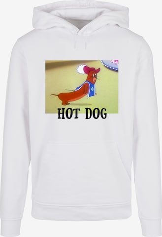 ABSOLUTE CULT Sweatshirt 'Tom And Jerry - Hot Dog' in Wit: voorkant