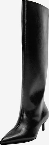 Bottes Pull&Bear en noir : devant