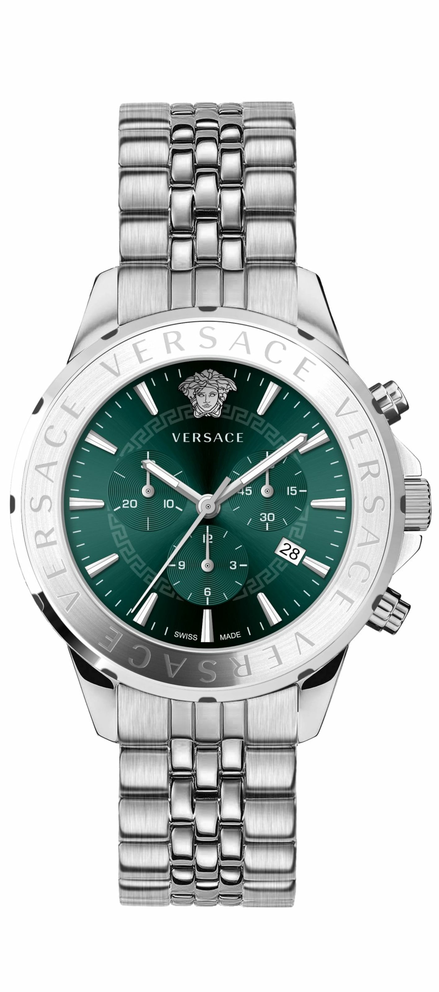 VERSACE Analoguhr in Silber: Vorderseite