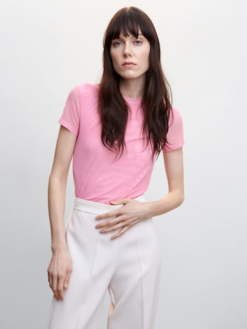 MANGO T-shirt 'POLLY' i rosa: framsida