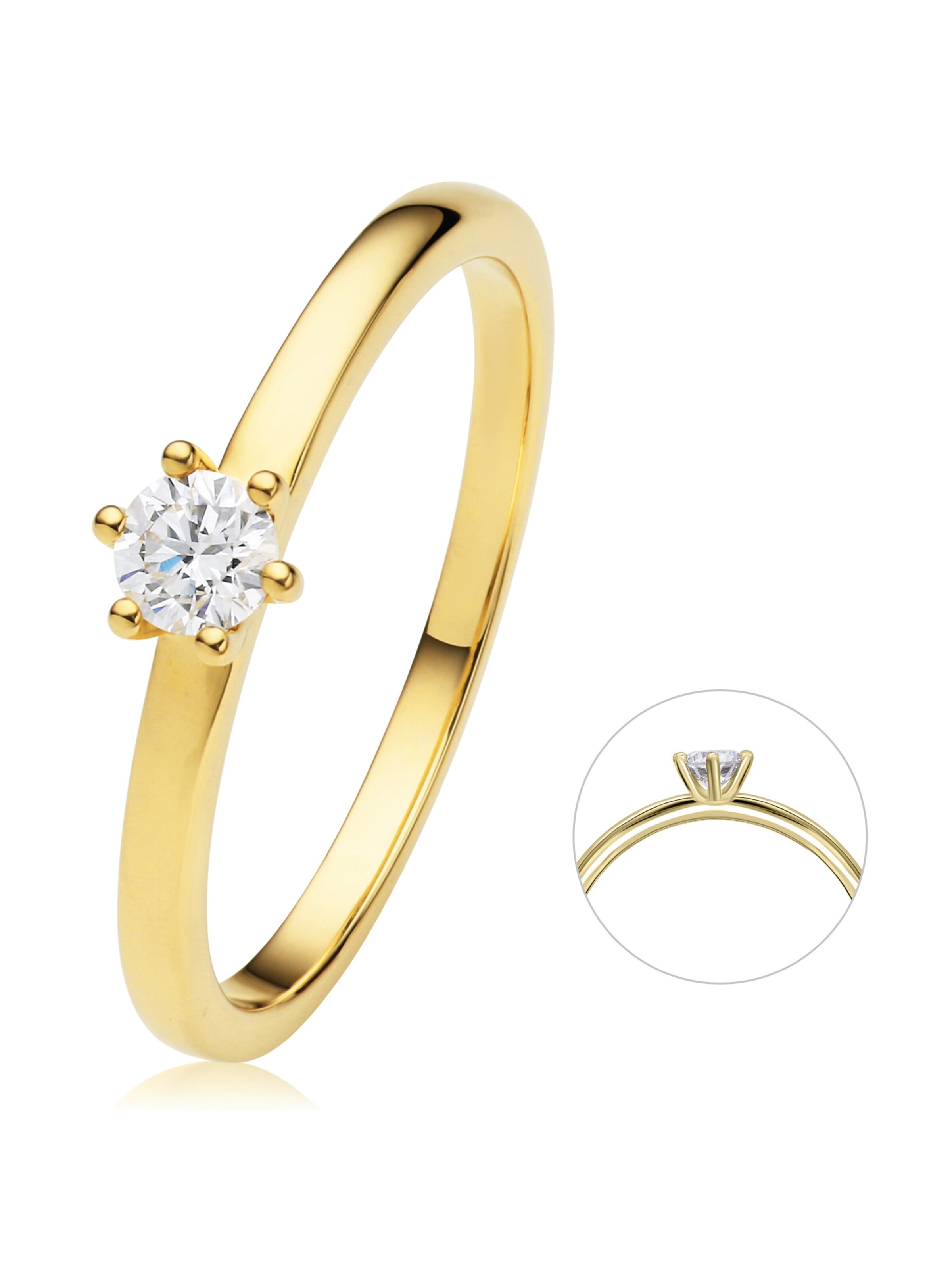 ONE ELEMENT Ring &#x27;6er-Krappe&#x27; in Gold: Vorderseite