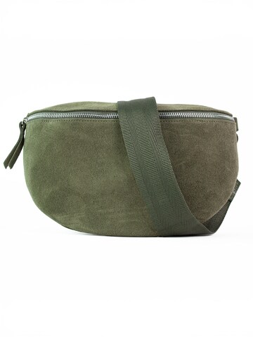 lePelou Gürteltasche 'ARIA large' in Grün: Vorderseite